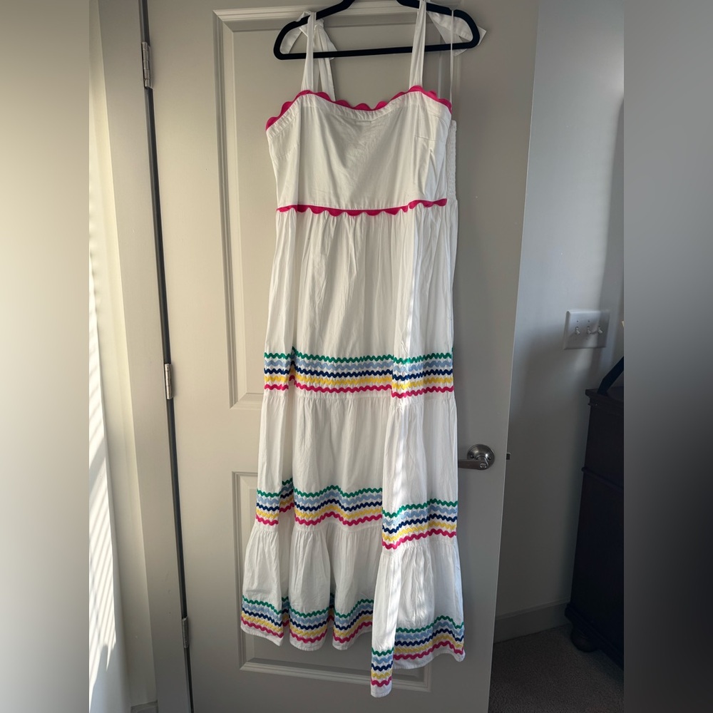 Crown & Ivy Rainbow Ric Rac Maxi Dress
